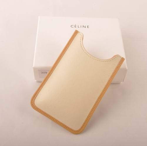 Celine Iphone Case - Celine 309 Cream Original Leather - Click Image to Close